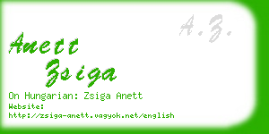 anett zsiga business card